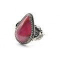 Кольцо родонит "Капля" 17*24мм
