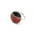 Кольцо сардоникс 20мм