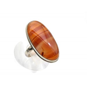 Кольцо сердолик "Овал" 16*31мм