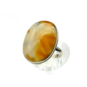 Кольцо с сердоликом "Овал" 21*28мм