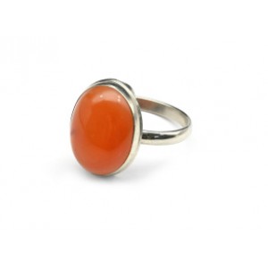 Кольцо из сердолика "Овал" 13*17мм
