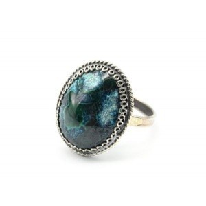 Кольцо хризоколла "Овал" 18*22мм Кольцо хризоколла "Овал" 18*22мм