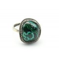 Кольцо малахит с хризоколлой 16*18мм Кольцо малахит с хризоколлой 16*18мм