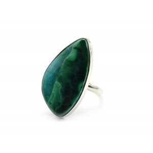 Кольцо хризоколла "Грация" 16*28мм Кольцо хризоколла "Грация" 16*28мм