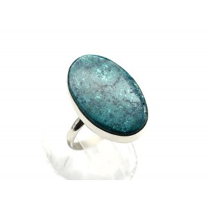 Кольцо хризоколла 17*25мм