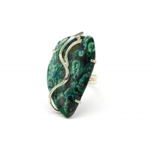 Кольцо из хризоколлы 23*40мм