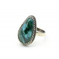 Кольцо малахит с хризоколлой 13*21мм Кольцо малахит с хризоколлой 13*21мм