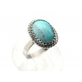 Кольцо хризоколла "Овал" 12*16мм