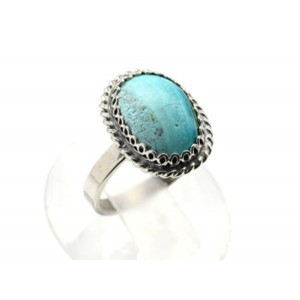 Кольцо хризоколла "Овал" 12*16мм
