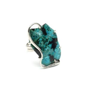 Кольцо хризоколла 23*36мм