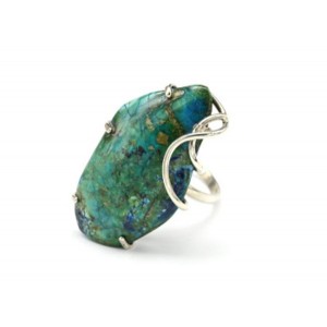 Кольцо из хризоколлы 21*35мм