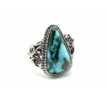 Кольцо хризоколла "Грация" 15*24мм