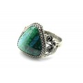 Кольцо малахит с хризоколлой 21*22мм Кольцо малахит с хризоколлой 21*22мм