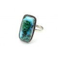 Кольцо хризоколла 15*26мм