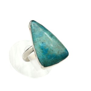 Кольцо с хризоколлой 17*28мм