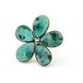 Кольцо хризоколла " Ромашка " 30*29мм.