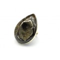 Кольцо из симбирцита "Капля" 33*43мм