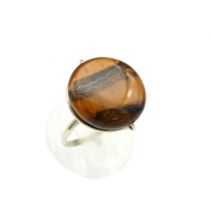 Кольцо тигровый глаз 20мм