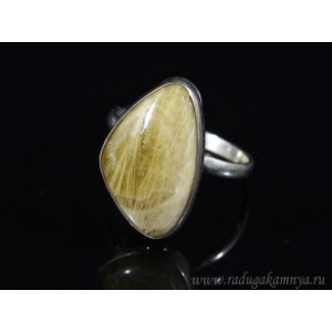 Кольцо с турмалином " Грация " 14*22мм.