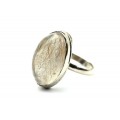 Кольцо из рутилового кварца (волосатик золотой) "Овал" 13*21мм