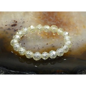 Колечко на резинке из фианитов цвет шампань (иск.)