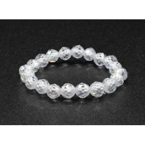 Колечко на резинке из фианитов цвет хрусталь (иск.)