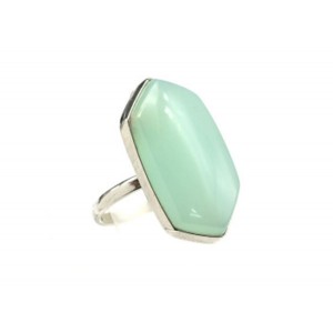 Кольцо хризопраз 16*28мм.