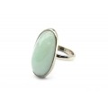 Кольцо хризопраз "Овал" 11*22мм.