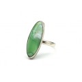 Кольцо из хризопраза "Рис" 9*24мм.
