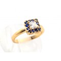 Кольцо циркон синий карат (иск.) Кольцо циркон синий карат (иск.)