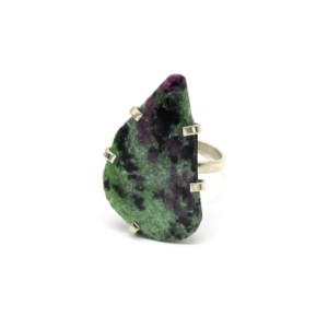 Кольцо цоизит (нат.) 17*28мм.