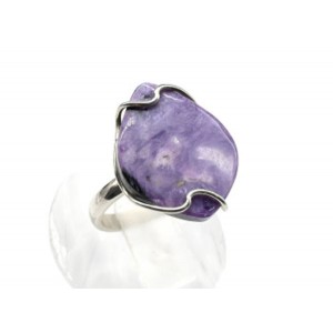 Кольцо чароит 15*20мм