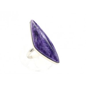 Кольцо чароит 13*35мм.