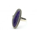 Кольцо с чароитом "Грация" 10*25мм.