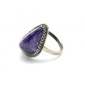 Кольцо с чароитом "Грация" 14*23мм. Кольцо с чароитом "Грация" 14*23мм.