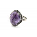 Кольцо чароит "Грация" 17*21мм.