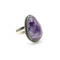 Кольцо чароит "Капля" 15*21мм