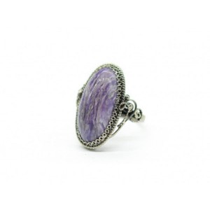 Кольцо чароит 15*27мм