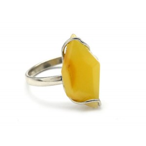 Кольцо янтарь 11*20мм