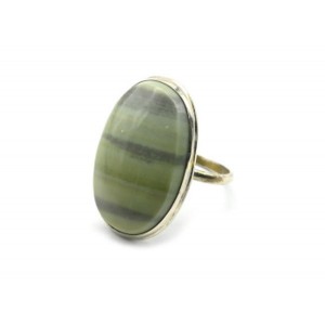 Кольцо яшма уральская 19*30мм