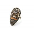 Кольцо яшма леопардовая 23*43мм.