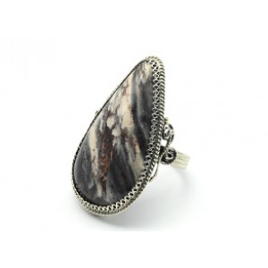 Кольцо яшма уральская 25*43мм