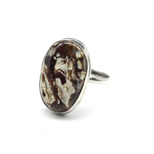 Кольцо яшма уральская 15*23мм