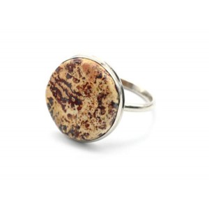 Кольцо яшма "Круг" 20мм