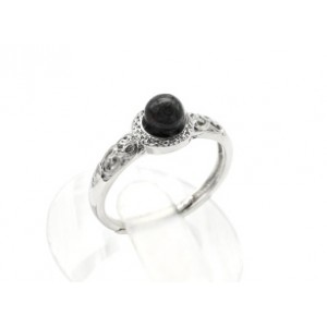 Кольцо с яшмой зеленой 5мм