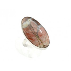Кольцо с яшмой "Овал" 20*34мм