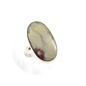 Кольцо яшма уральская 14*25мм.