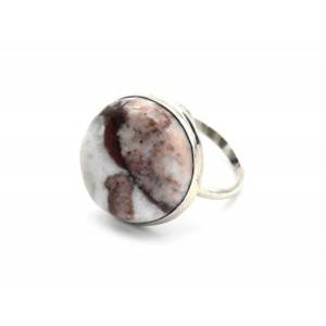 Кольцо яшма "Круг" 21мм