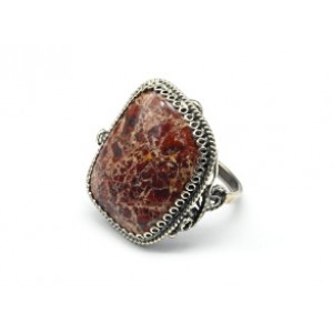 Кольцо яшма 21*25мм