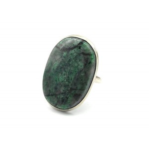 Кольцо лиственит "Овал" 22*32мм